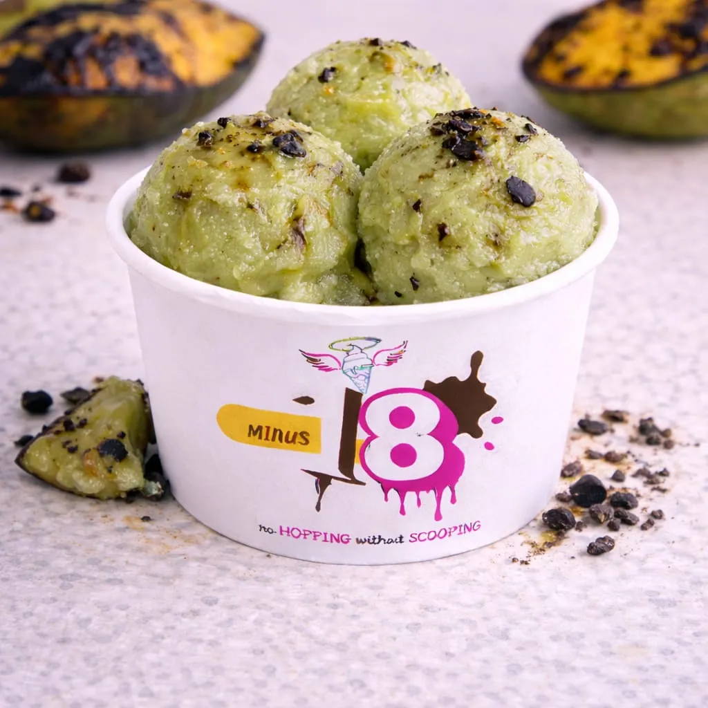 Creamy ice cream scoop