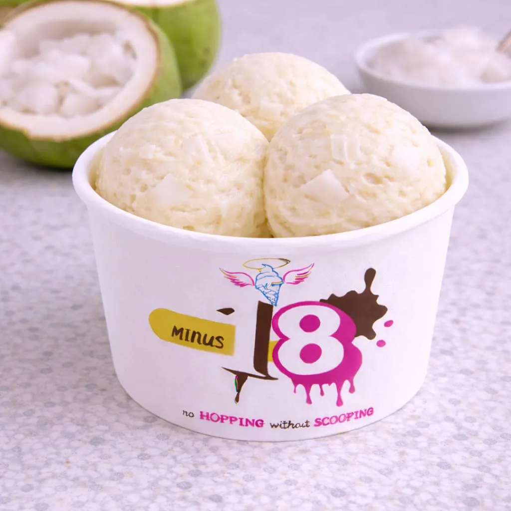Freshly served ice cream